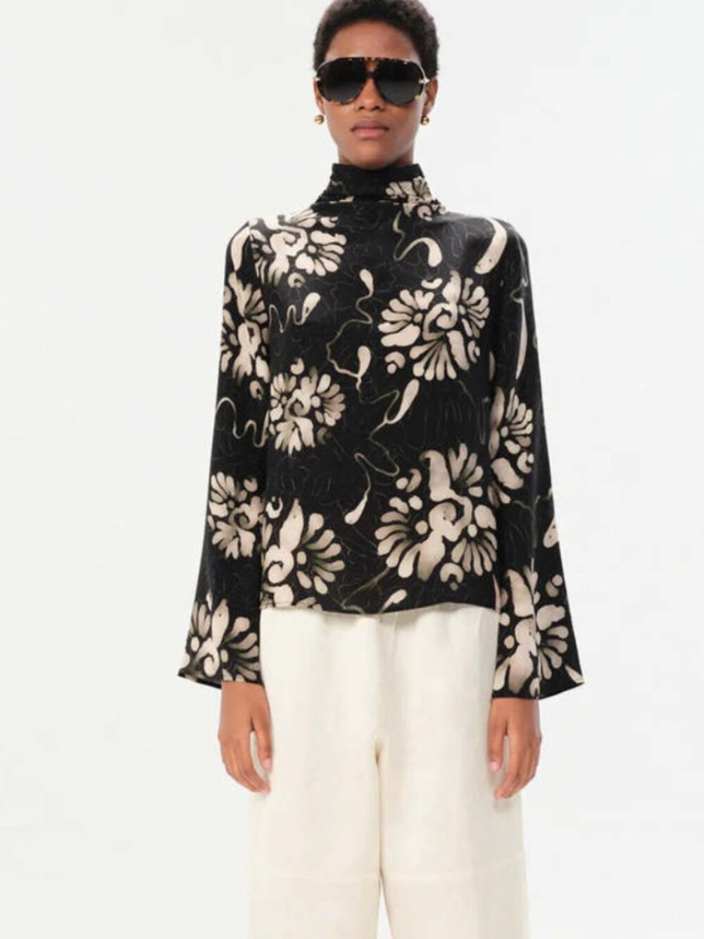 MARIA CHER SILK BLOUSE SIZE M